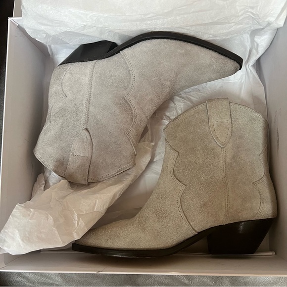 COPY - NWT ISABEL MARANT Grey Dewina Ankle Bootie 37 - Picture 6 of 13